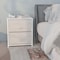 Flash Furniture White/Gray 2 Drawer End Table Storage Organizer WX-5L200-WH-GR-GG - alternate 1